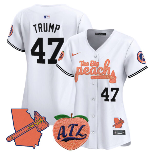 Women's Atlanta Braves The Big Peach Vapor Premier Limited Jersey V2 - All Stitched - Image 29
