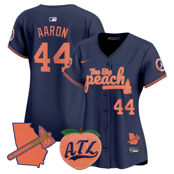 Women's Atlanta Braves The Big Peach Vapor Premier Limited Jersey V2 - All Stitched - Image 38