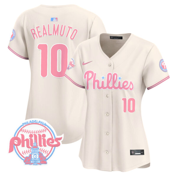 Women's Phillies Bubblegum Pink Vapor Premier Limited Jersey V2 - All Stitched - Image 5