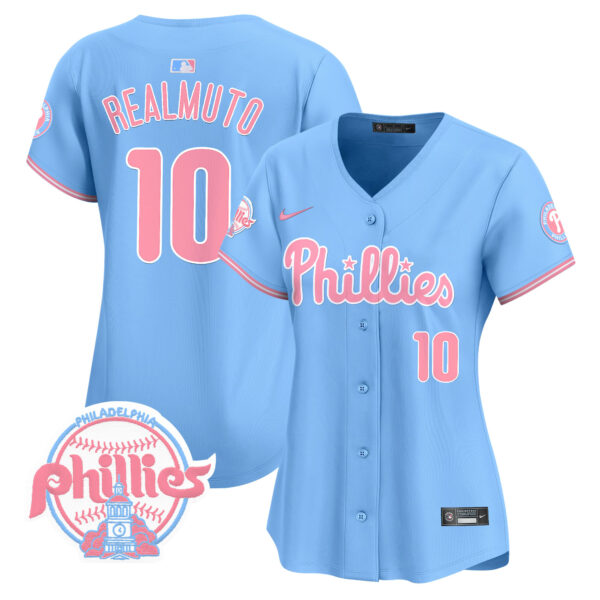 Women's Phillies Bubblegum Pink Vapor Premier Limited Jersey V2 - All Stitched - Image 50