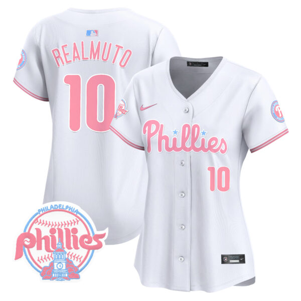 Women's Phillies Bubblegum Pink Vapor Premier Limited Jersey V2 - All Stitched - Image 23