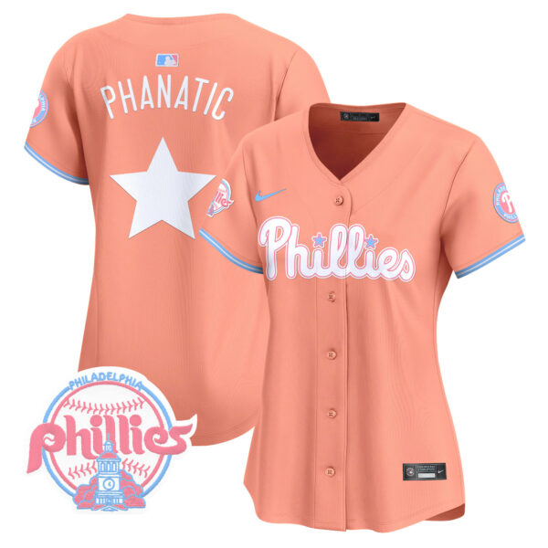 Women's Phillies Bubblegum Pink Vapor Premier Limited Jersey V2 - All Stitched - Image 17