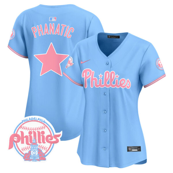 Women's Phillies Bubblegum Pink Vapor Premier Limited Jersey V2 - All Stitched - Image 53