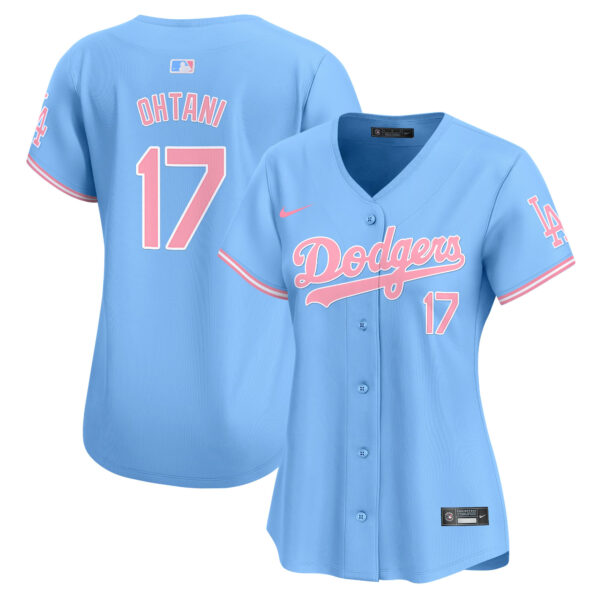 Women's Dodgers Bubblegum Pink Vapor Premier Limited Jersey - All Stitched - Image 28