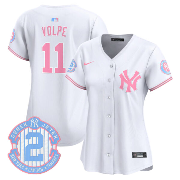 Women's New York Yankees Bubblegum Pink Vapor Premier Limited Jersey - All Stitched - Image 2