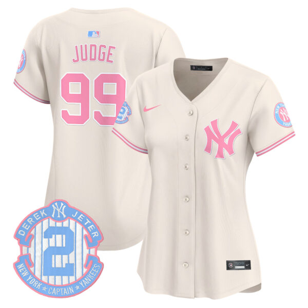 Women's New York Yankees Bubblegum Pink Vapor Premier Limited Jersey - All Stitched - Image 10