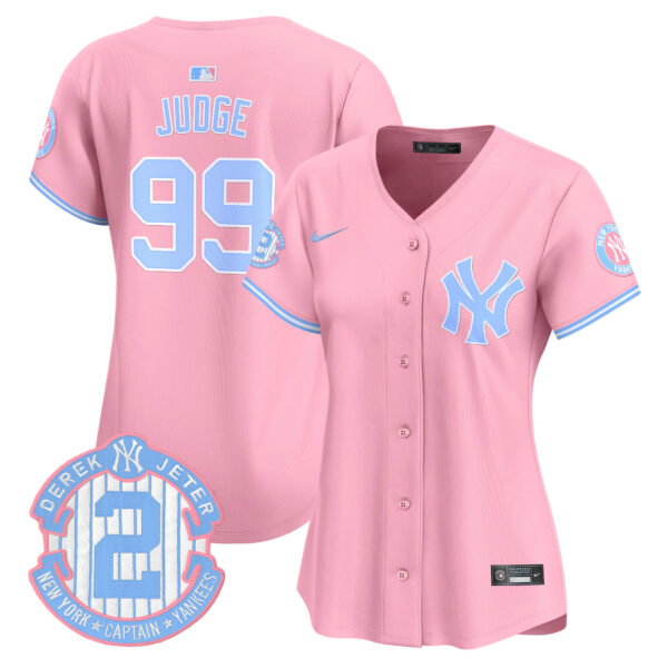 Women's New York Yankees Bubblegum Pink Vapor Premier Limited Jersey - All Stitched - Image 19