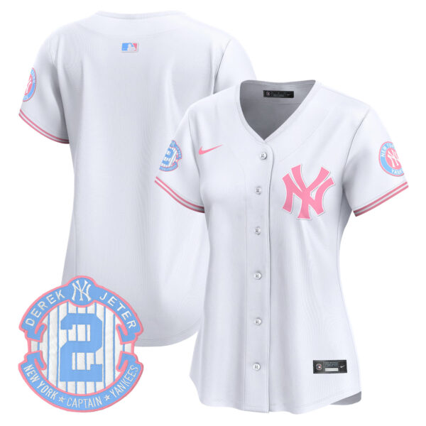Women's New York Yankees Bubblegum Pink Vapor Premier Limited Jersey - All Stitched - Image 9
