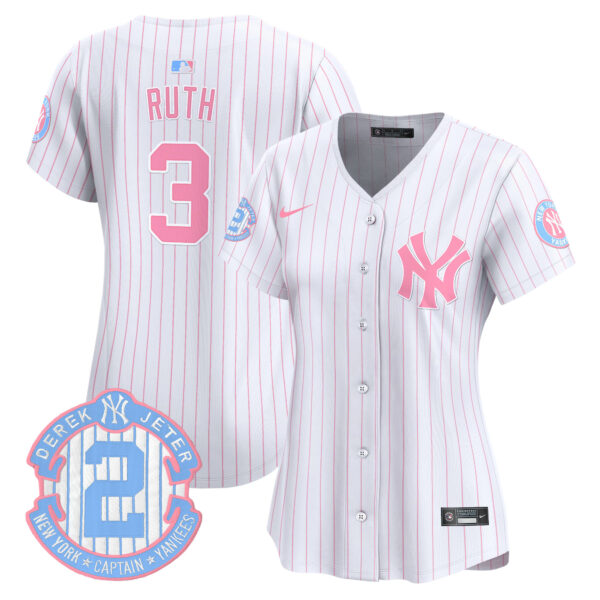 Women's New York Yankees Bubblegum Pink Vapor Premier Limited Jersey - All Stitched - Image 30