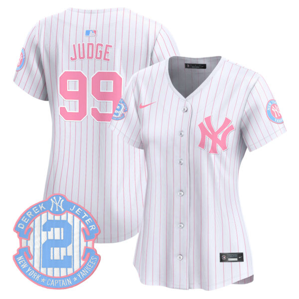 Women's New York Yankees Bubblegum Pink Vapor Premier Limited Jersey - All Stitched - Image 28