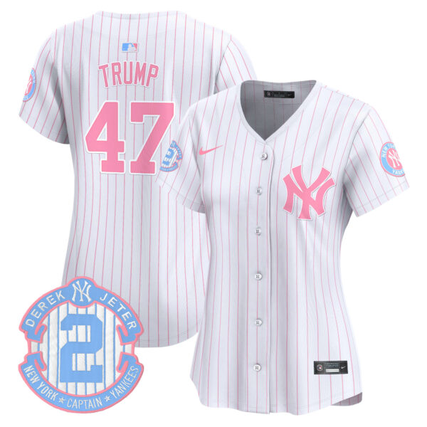 Women's New York Yankees Bubblegum Pink Vapor Premier Limited Jersey - All Stitched - Image 35