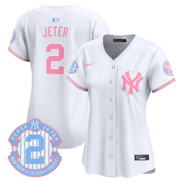 Women's New York Yankees Bubblegum Pink Vapor Premier Limited Jersey - All Stitched - Image 4