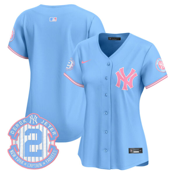 Women's New York Yankees Bubblegum Pink Vapor Premier Limited Jersey - All Stitched - Image 45