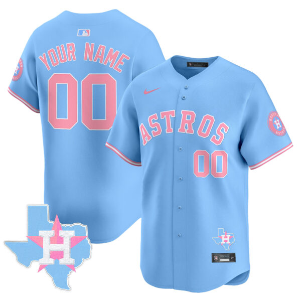 Astros Bubblegum Pink Vapor Premier Limited Custom Jersey - All Stitched - Image 5