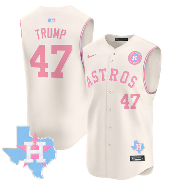 Unisex Astros Bubblegum Pink Vapor Premier Sleeveless Jersey - All Stitched - Image 23