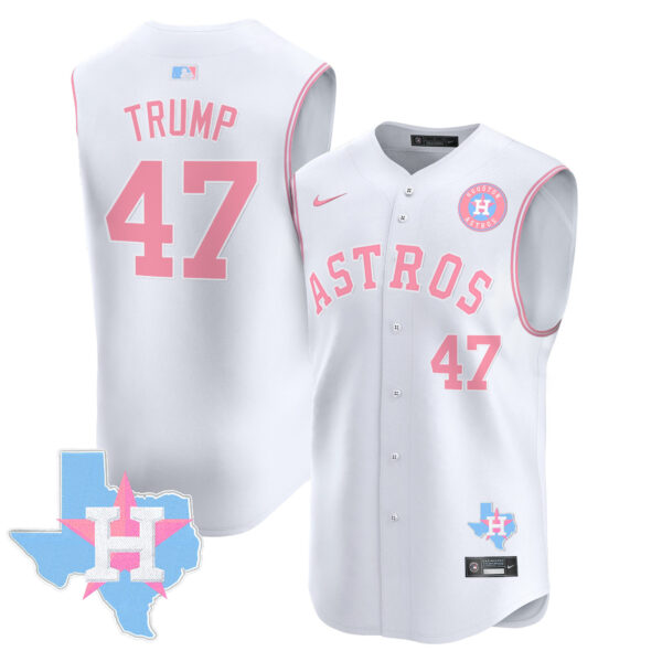 Unisex Astros Bubblegum Pink Vapor Premier Sleeveless Jersey - All Stitched - Image 39