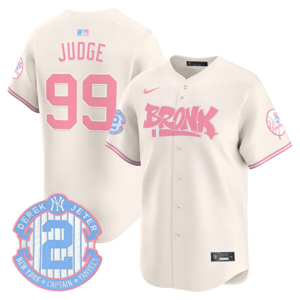 Unisex Yankees The Bronx Graffiti Bubblegum Pink Vapor Premier Limited Jersey - All Stitched - Image 19
