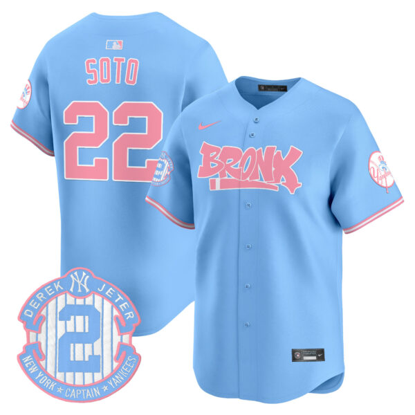 Unisex Yankees The Bronx Graffiti Bubblegum Pink Vapor Premier Limited Jersey - All Stitched - Image 15