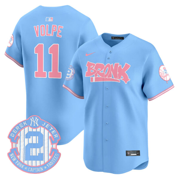 Unisex Yankees The Bronx Graffiti Bubblegum Pink Vapor Premier Limited Jersey - All Stitched - Image 11