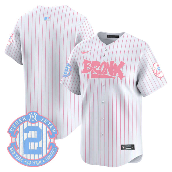 Unisex Yankees The Bronx Graffiti Bubblegum Pink Vapor Premier Limited Jersey - All Stitched - Image 36