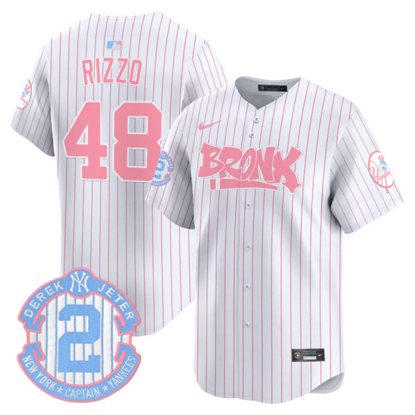 Unisex Yankees The Bronx Graffiti Bubblegum Pink Vapor Premier Limited Jersey - All Stitched - Image 34