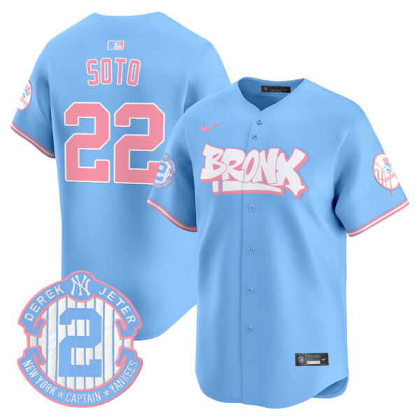 Unisex Yankees The Bronx Graffiti Bubblegum Pink Vapor Premier Limited Jersey V2 - All Stitched - Image 15