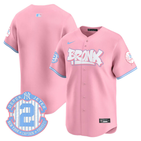 Unisex Yankees The Bronx Graffiti Bubblegum Pink Vapor Premier Limited Jersey V2 - All Stitched - Image 9