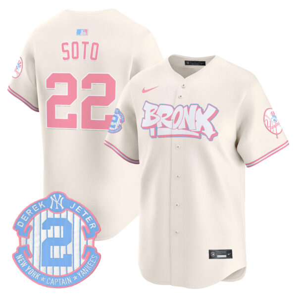 Unisex Yankees The Bronx Graffiti Bubblegum Pink Vapor Premier Limited Jersey V2 - All Stitched - Image 24