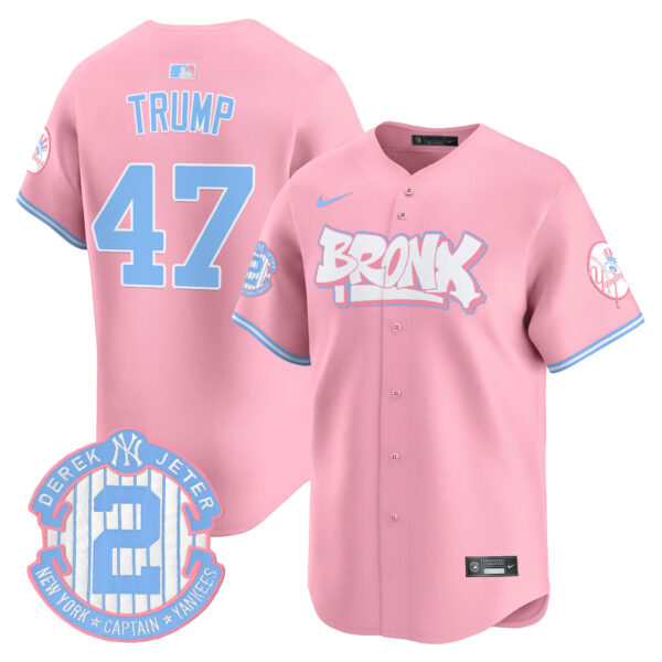 Unisex Yankees The Bronx Graffiti Bubblegum Pink Vapor Premier Limited Jersey V2 - All Stitched - Image 8