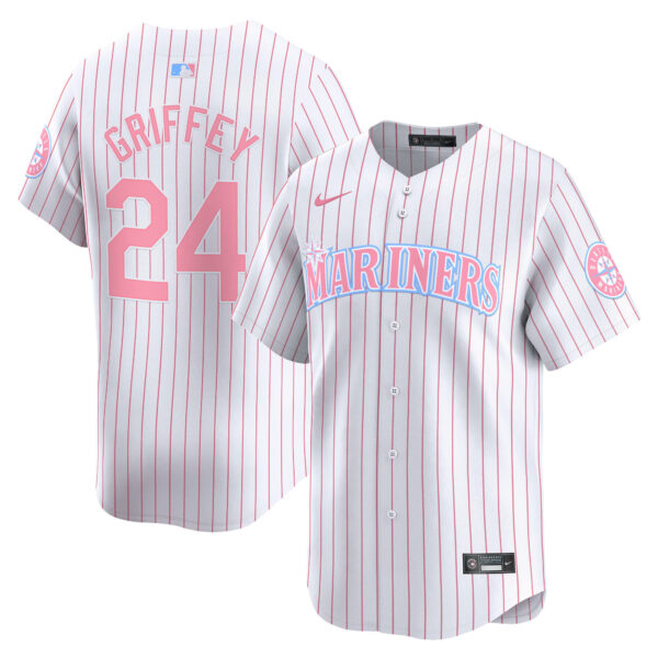Unisex Seattle Mariners Bubblegum Pink Vapor Premier Limited Jersey - All Stitched - Image 43
