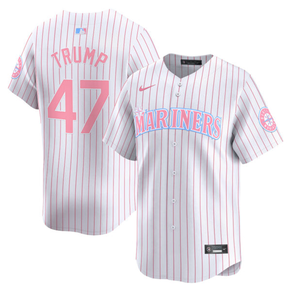 Unisex Seattle Mariners Bubblegum Pink Vapor Premier Limited Jersey - All Stitched - Image 44