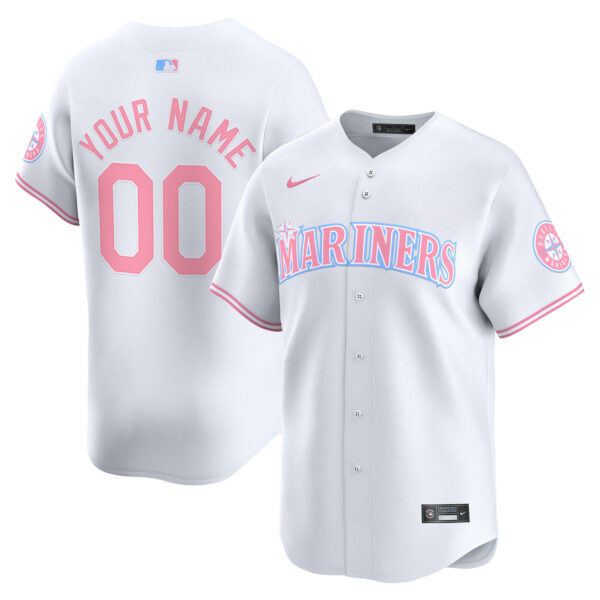 Seattle Mariners Bubblegum Pink Vapor Premier Limited Custom Jersey - All Stitched - Image 6