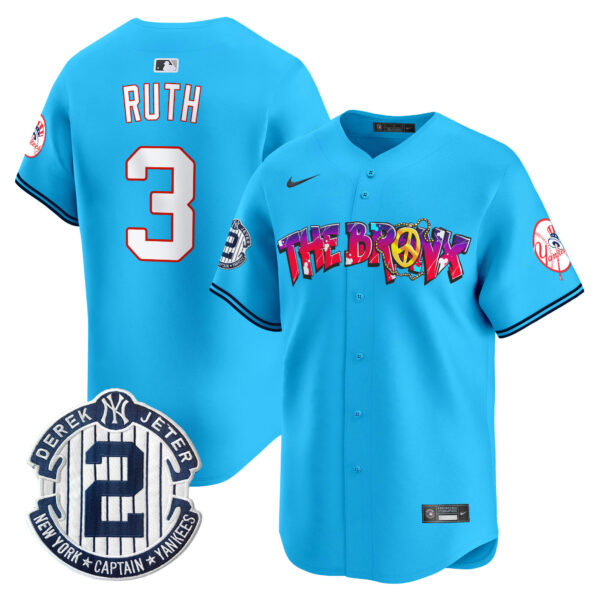 Men's New York Yankees The Bronx Graffiti Vapor Premier Limited Jersey V7 - All Stitched - Image 30