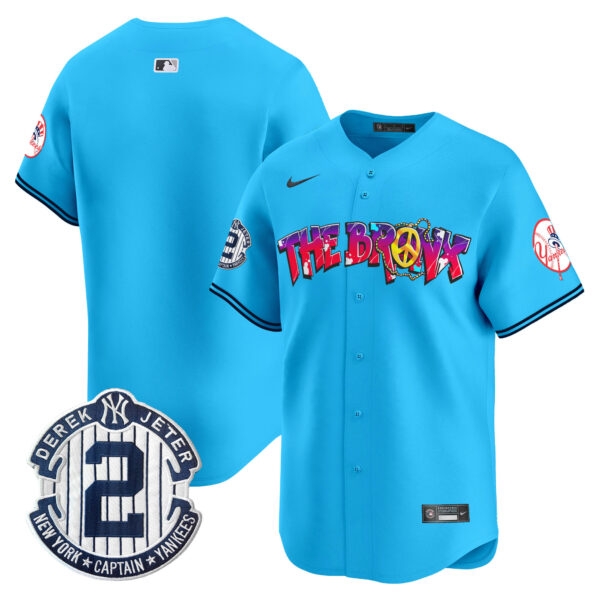 Men's New York Yankees The Bronx Graffiti Vapor Premier Limited Jersey V7 - All Stitched - Image 36