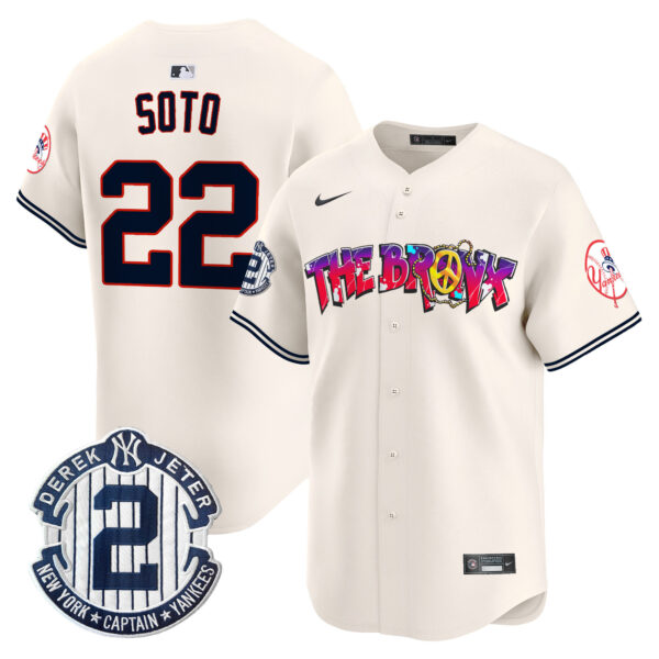 Men's New York Yankees The Bronx Graffiti Vapor Premier Limited Jersey V7 - All Stitched - Image 8