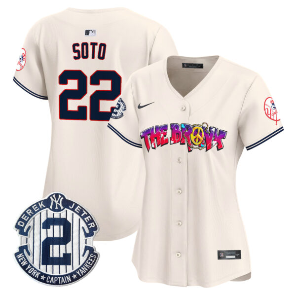 Women's New York Yankees The Bronx Graffiti Vapor Premier Limited Jersey V7 - All Stitched - Image 6