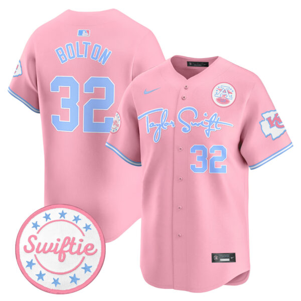 Unisex Chiefs Taylor Swift Bubblegum Pink Vapor Premier Limited Jersey - All Stitched - Image 4
