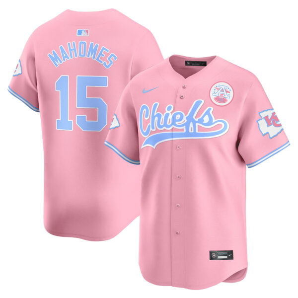 Unisex Chiefs Bubblegum Pink Vapor Premier Limited Jersey - All Stitched - Image 2