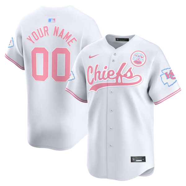 Chiefs Bubblegum Pink Vapor Premier Limited Custom Jersey - All Stitched - Image 5