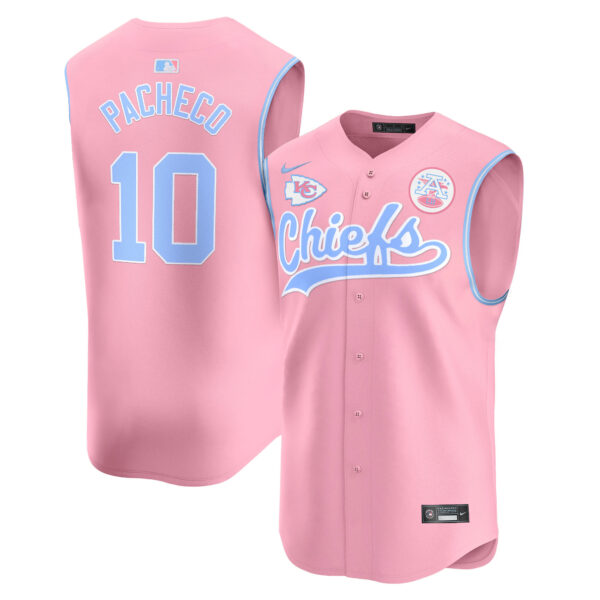 Unisex Chiefs Taylor Swift Bubblegum Pink Vapor Premier Sleeveless Jersey - All Stitched - Image 7