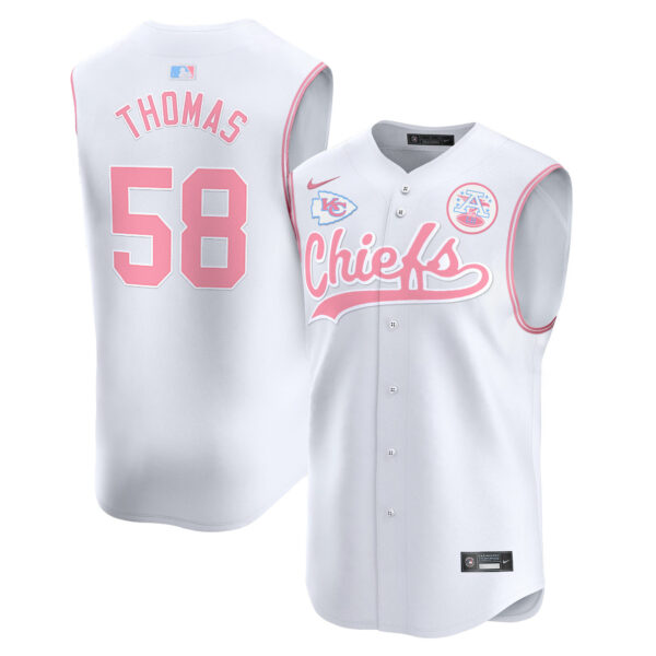 Unisex Chiefs Taylor Swift Bubblegum Pink Vapor Premier Sleeveless Jersey - All Stitched - Image 41