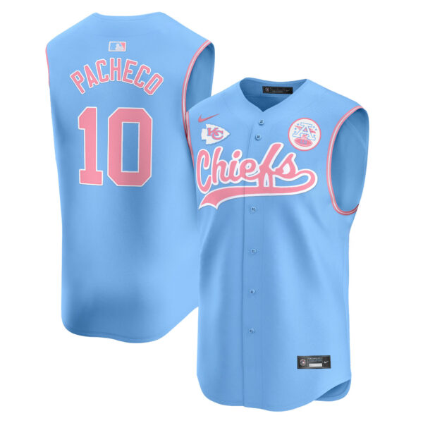 Unisex Chiefs Taylor Swift Bubblegum Pink Vapor Premier Sleeveless Jersey - All Stitched - Image 16