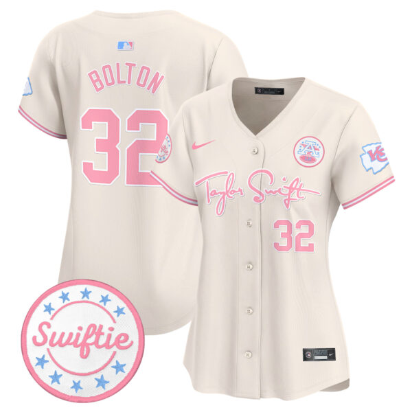 Women's Chiefs Taylor Swift Bubblegum Pink Vapor Premier Limited Jersey - All Stitched - Image 22