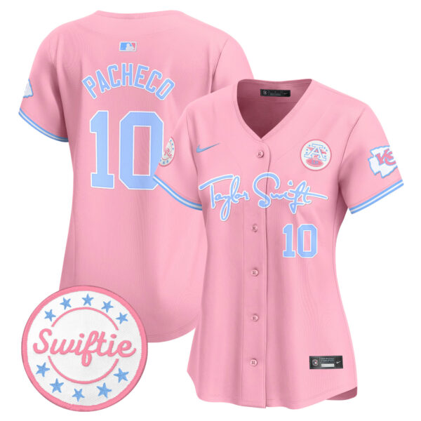 Women's Chiefs Taylor Swift Bubblegum Pink Vapor Premier Limited Jersey - All Stitched - Image 7