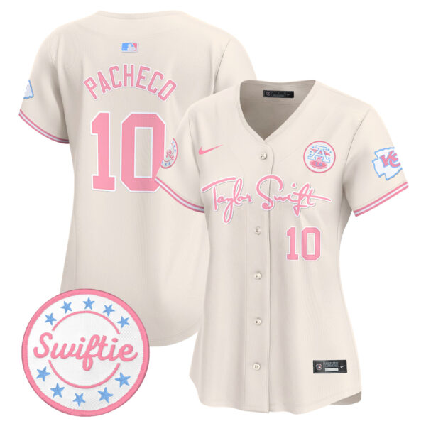Women's Chiefs Taylor Swift Bubblegum Pink Vapor Premier Limited Jersey - All Stitched - Image 25