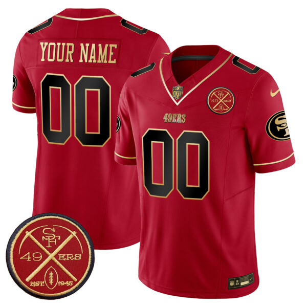 49ers Est.1946 Patch Vapor Limited Custom Jersey - All Stitched - Image 3