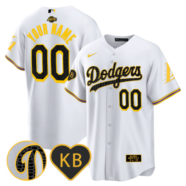 Dodgers 2024 Mamba Baseball Custom Jersey - All Stitched - Image 2