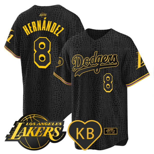 Men's Dodgers 2024 Mamba Baseball Jersey - All Stitched - Image 7