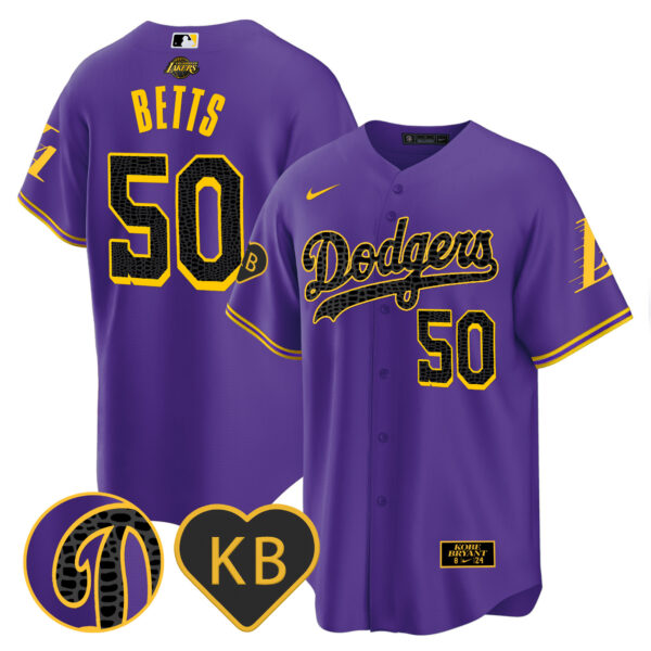 Men's Dodgers 2024 Mamba Baseball Jersey - All Stitched - Image 36