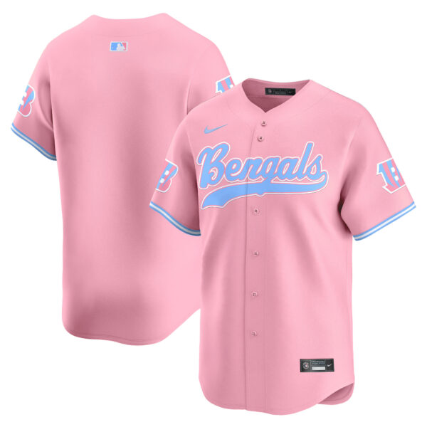 Unisex Bengals Bubblegum Pink Vapor Premier Limited Jersey - All Stitched - Image 6